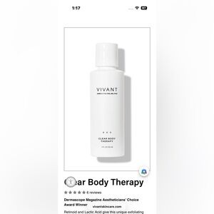 Vivant clear body therapy! 85% full